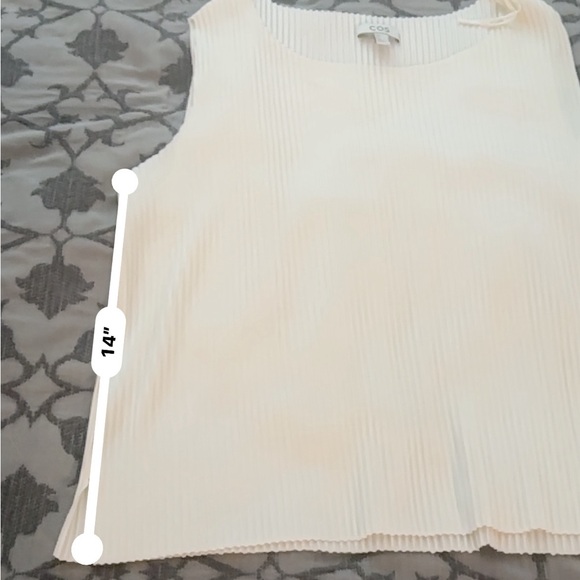COS Cream Ribbed Tank Top - Picture 5 of 6